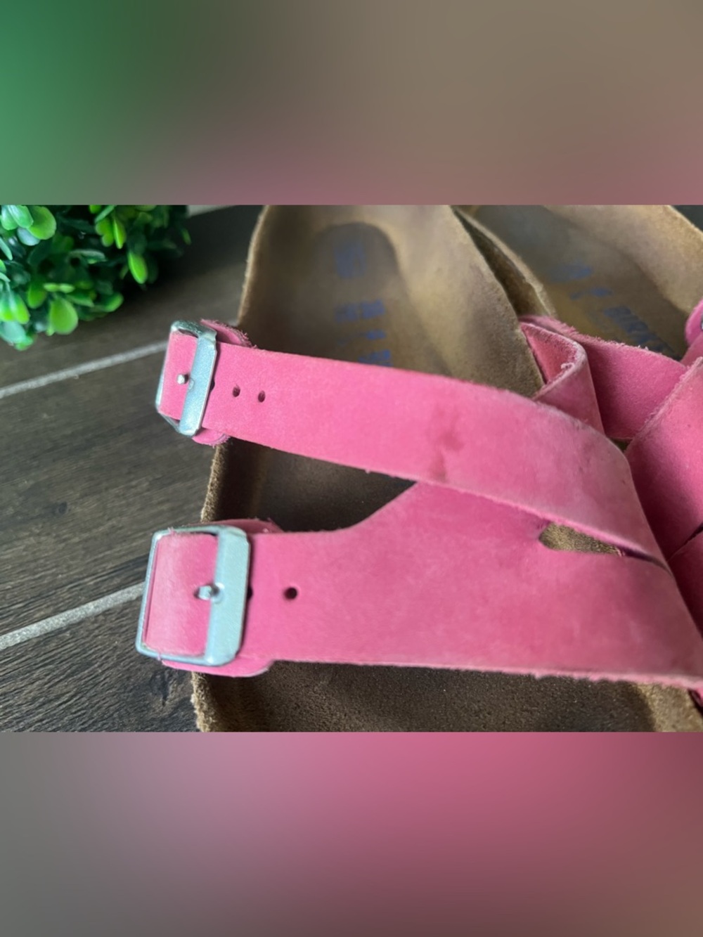 Birkenstock Yao Leather Sandals Pink EU 38 US 7 - Picture 5 of 14
